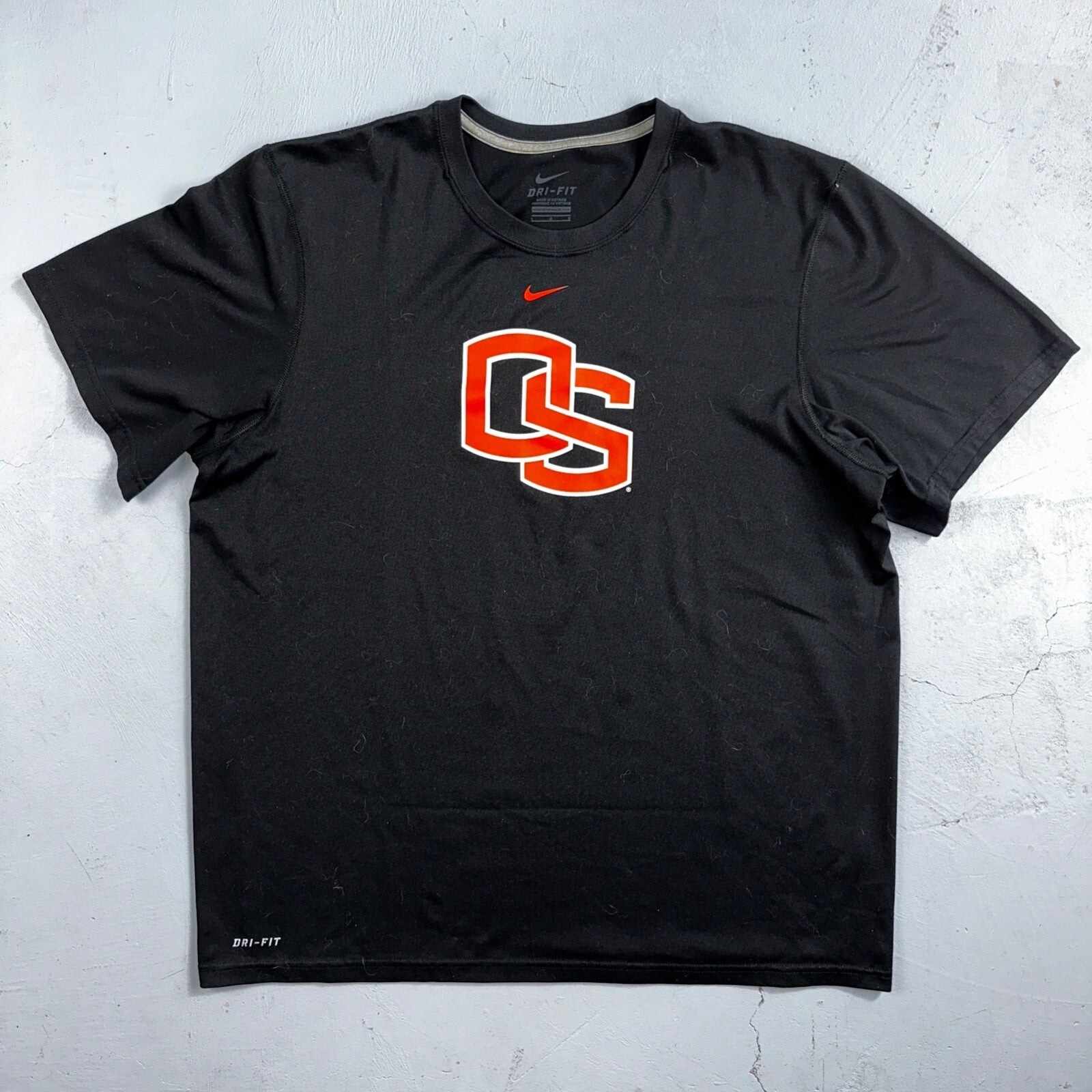 OSU Oregon State Nike Center Swoosh Dri Fit T Shirt Black Basic College Cool