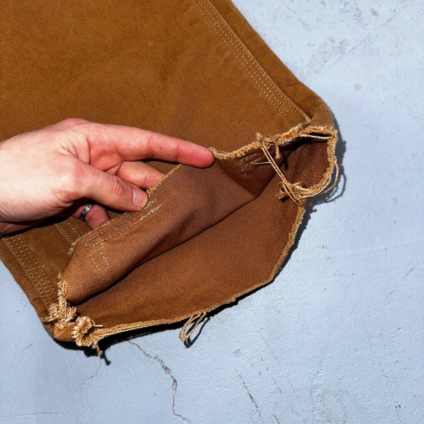 Carhartt Shorts VTG Double Knee Carpenter Pants USA B01 Brown Act 33 30x18