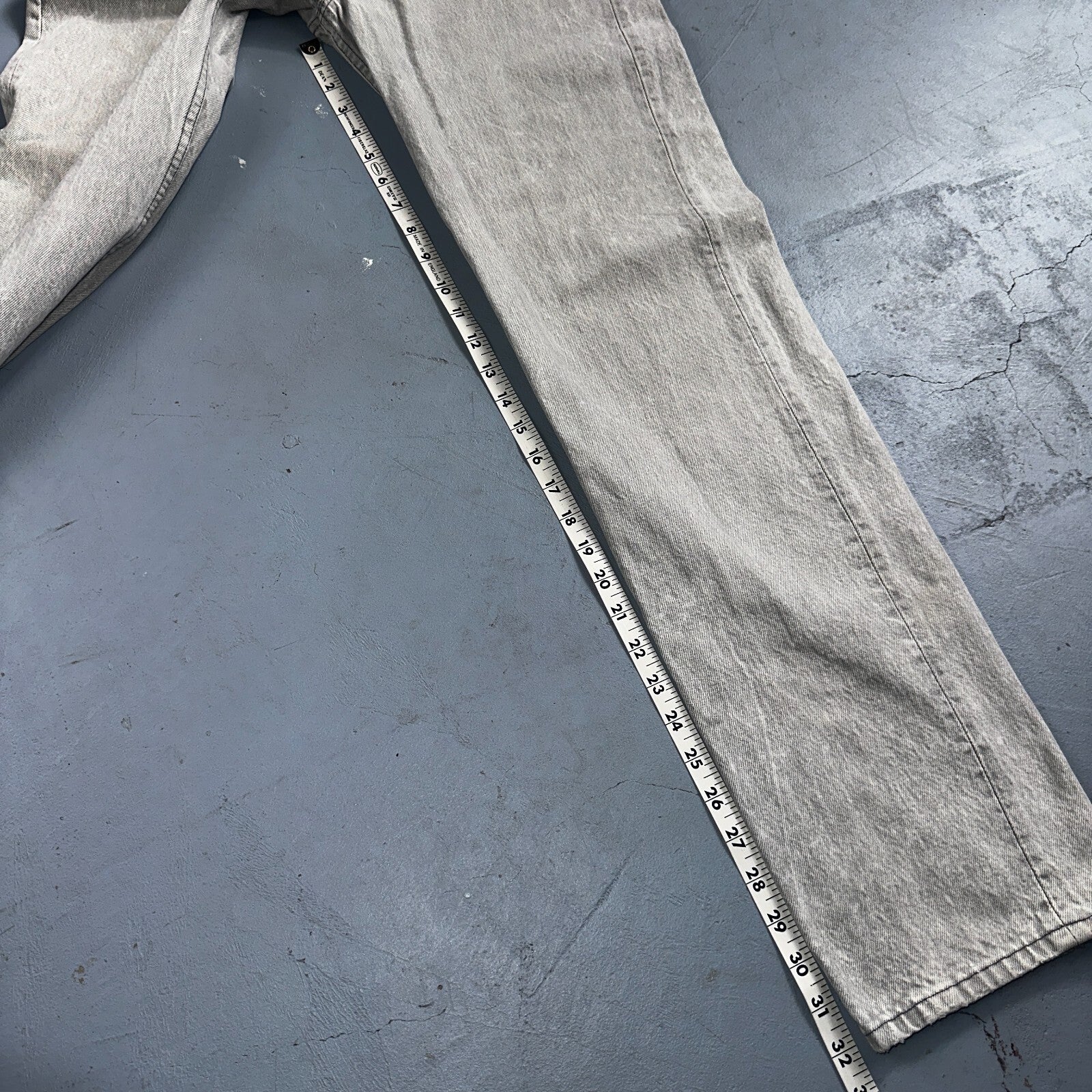 Levis 501 Vintage 90s USA XX Straight Leg Jeans Gray Light Wash 31x34 Act 29x32