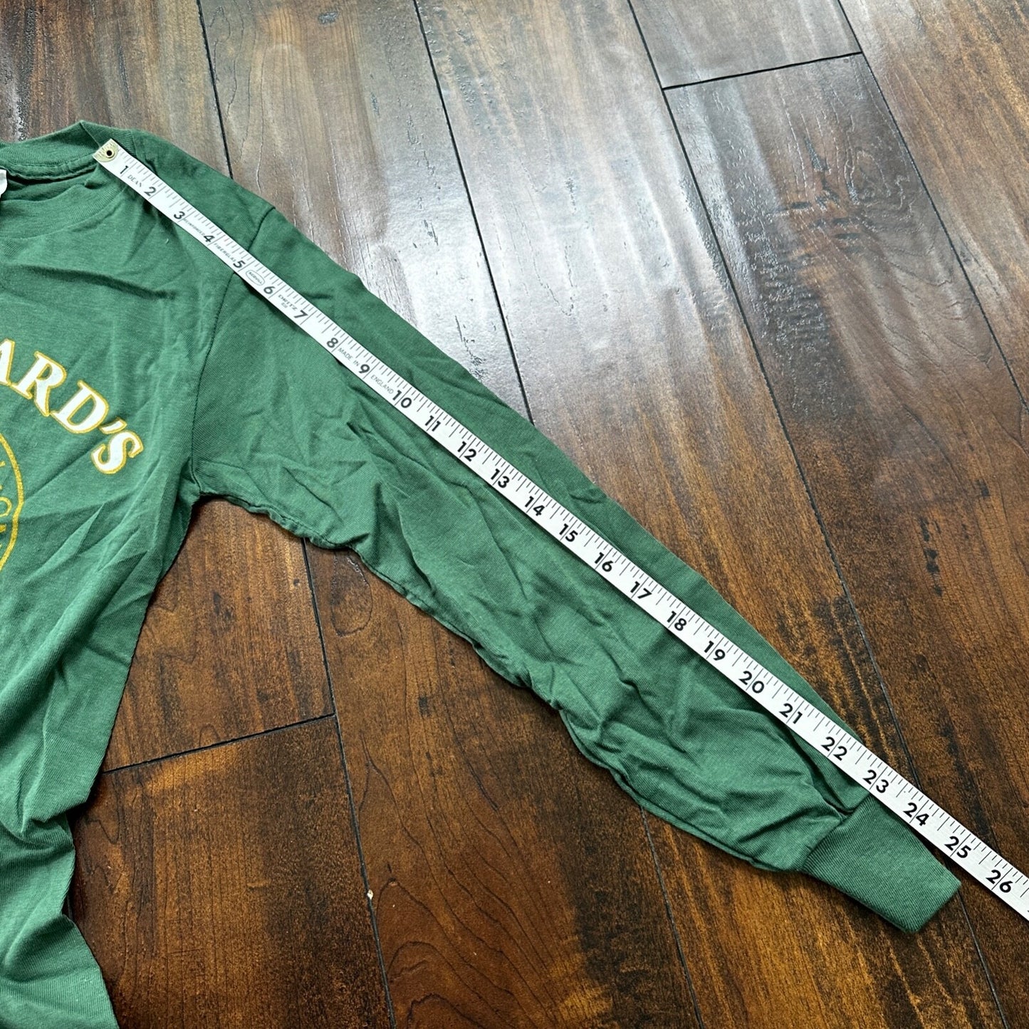 Weinhards ALE VTG T Shirt Long Sleeve Green USA Small Beer Original Hog Drinking