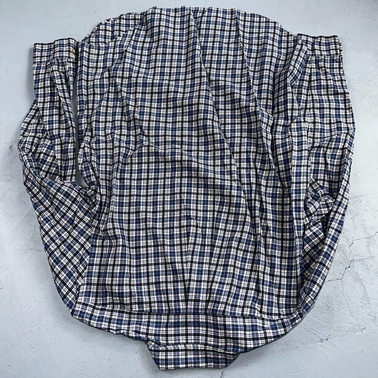 Ralph Lauren Button Up Shirt Men’s M Blue White Checker Plaid Long Sleeves