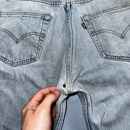 Levis 501 Vintage 90s XX Straight Leg Mexico Jeans 33x34 Light Wash Act 31x27