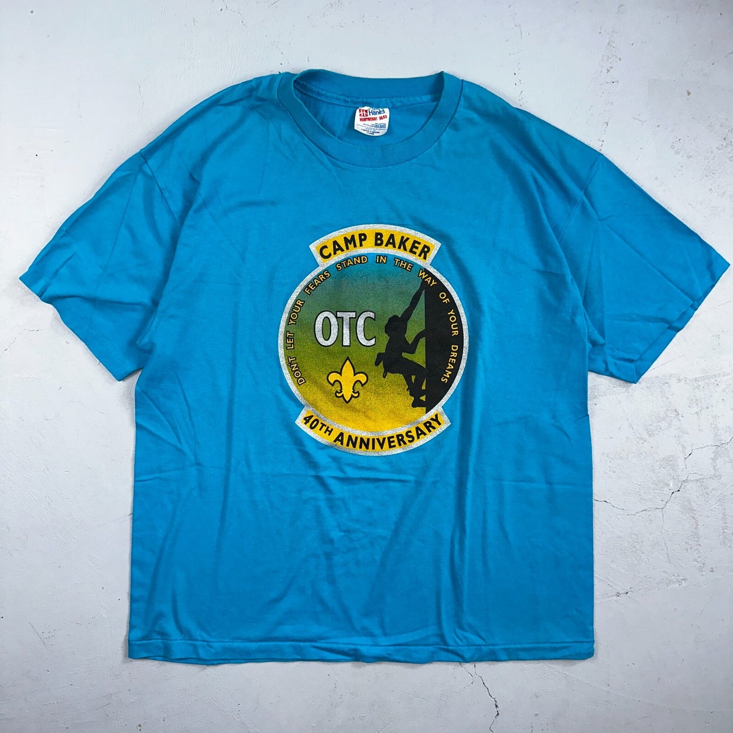 OTC Portland Oregon Camp Baker Hanes VTG T Shirt 90s Single Stitch Hike Climb