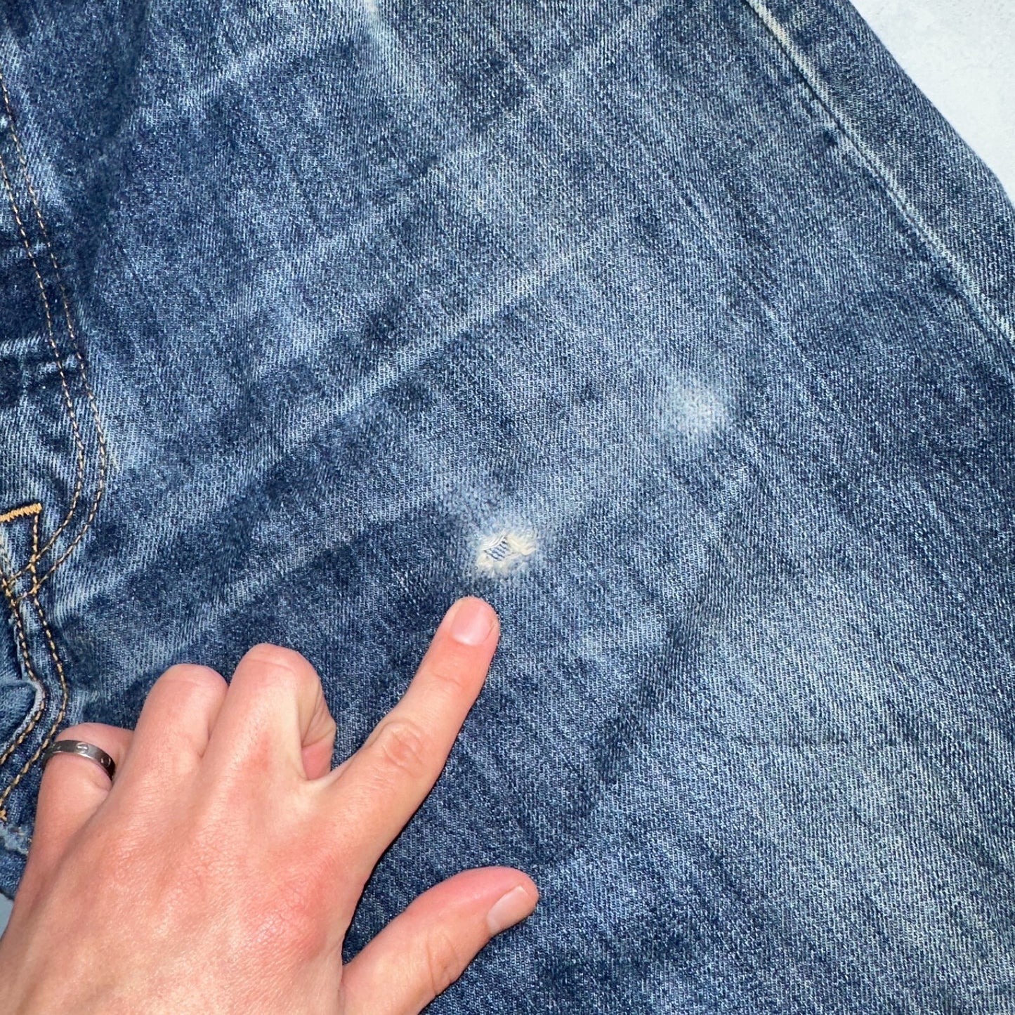 Levis 501 Y2K XX Straight Leg Jeans Blue VTG Med Wash 36x34 Act 37x32