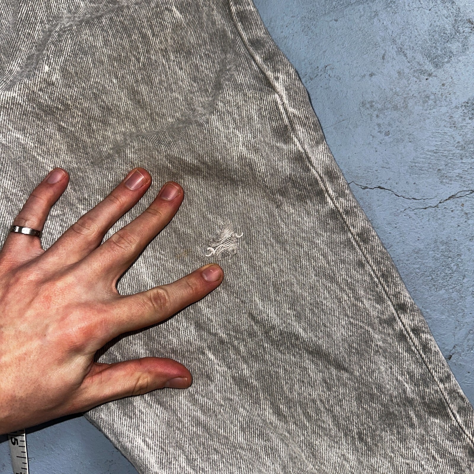 Levis 501 Vintage 80s USA XX Straight Leg Jeans Gray Acid Wash 27x32 Act 26x31