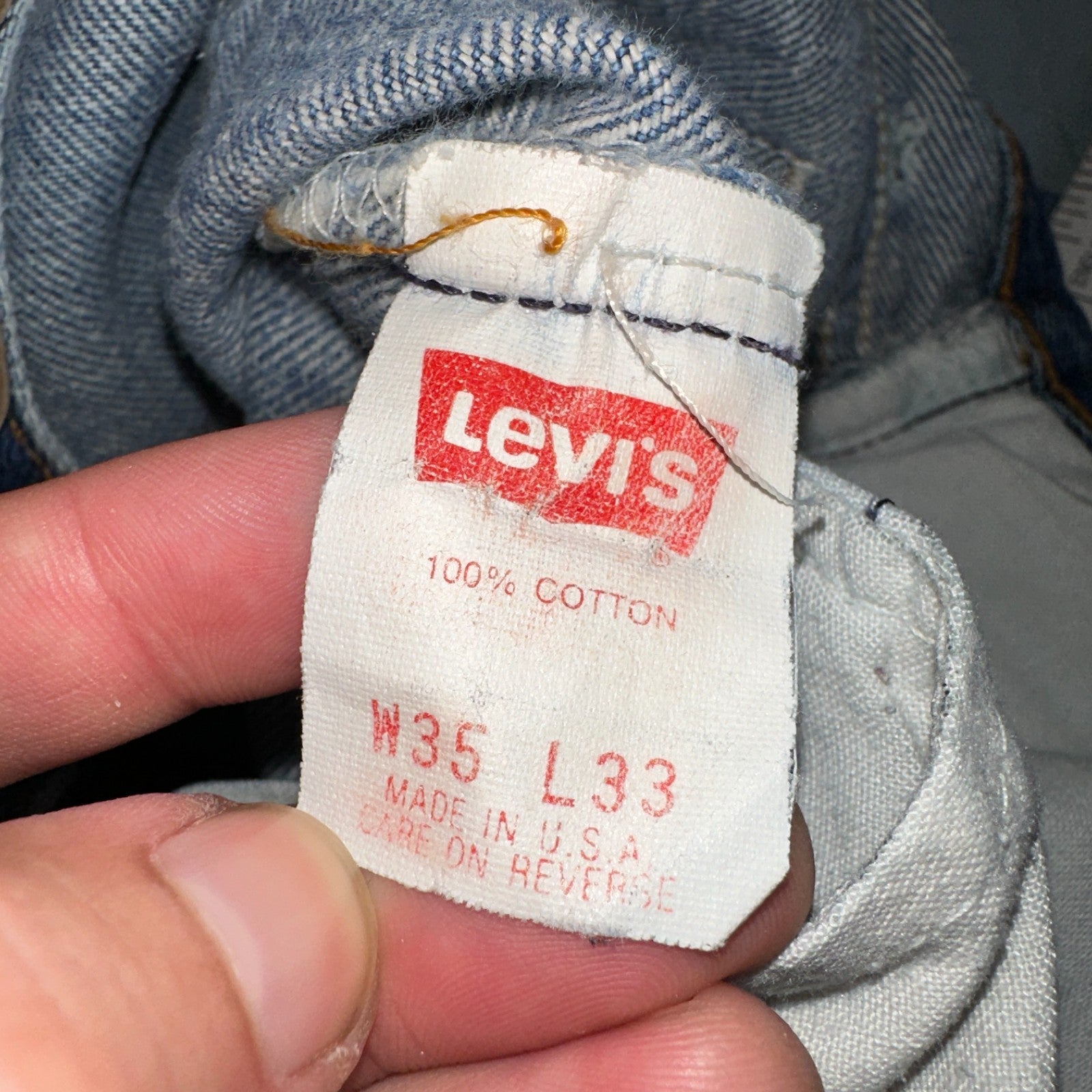 Levis 501 Vintage 90s USA XX Straight Leg Jeans Blue Light Wash 35x33 Act 32x30