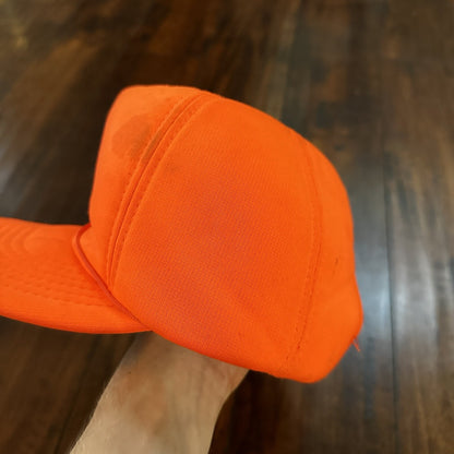 Fishing Funny Orange Vintage Hat Cap Snapback 80s Hunting Basic Simple