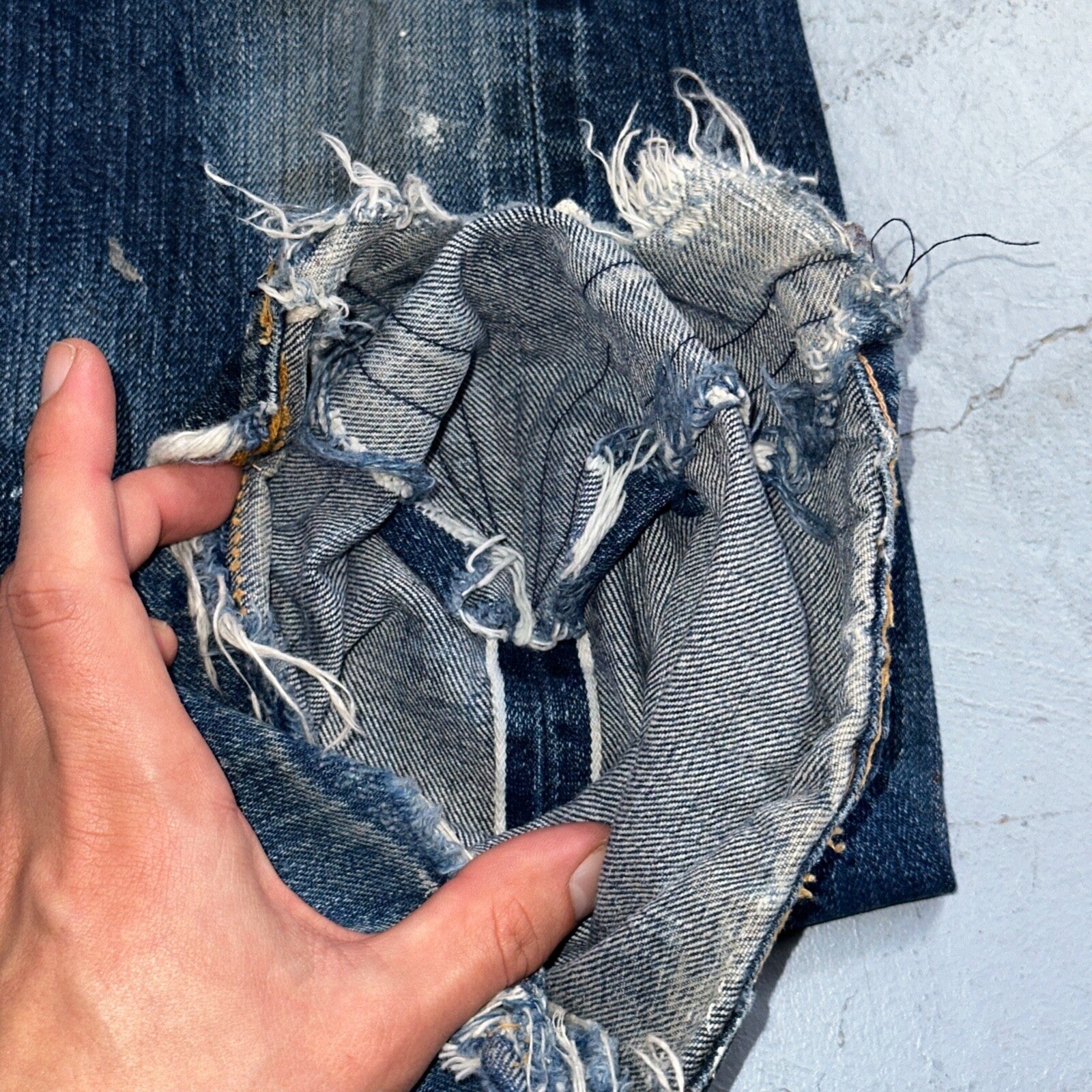 Levis 501 VTG 70s SS Redline Selvedge Jeans XX Thrashed Boot Cut Act 30x31