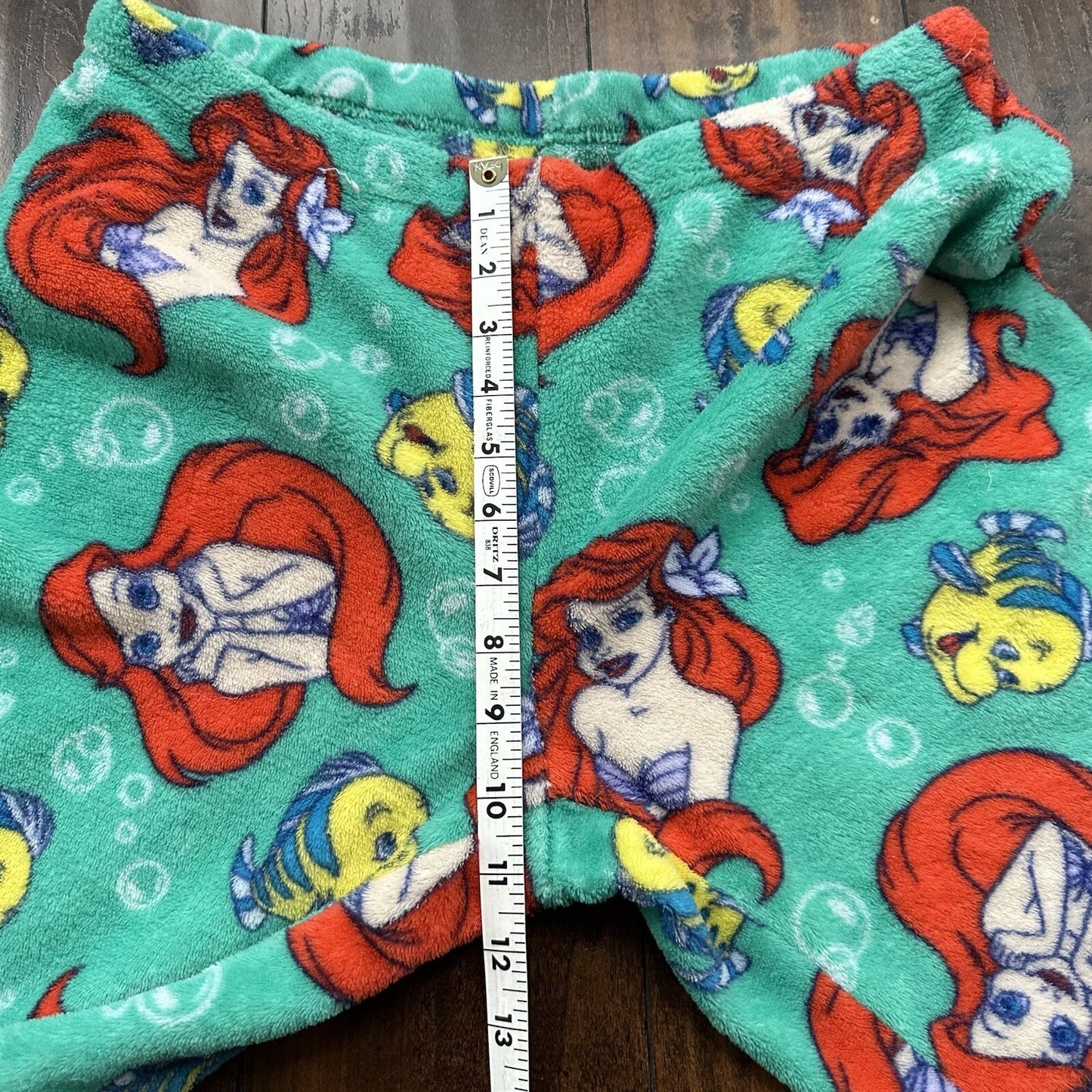 Disney Little Mermaid Ariel Flounder fleece pajama pants-RARE Vtg Womens