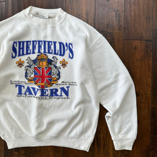 Sheffield Tavern Vintage Sweatshirt Crewneck 90s Alcohol Drinking Oxford England
