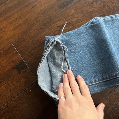 Vintage 80s Levis 505 36x36 USA Blue Jeans 501 Act 33x34 Light Wash