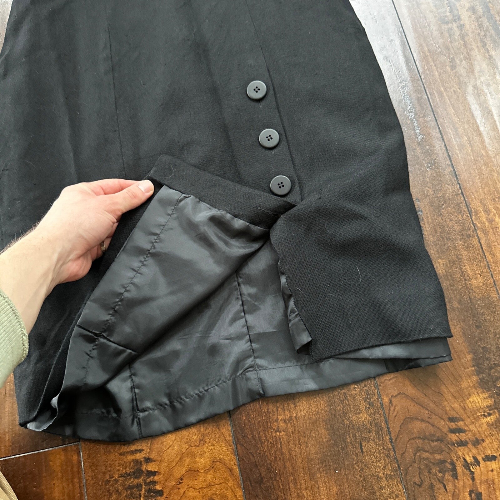 Liz Claiborne Dress Womens 10 Petite Black Maxi Lace Ladies Cute Church