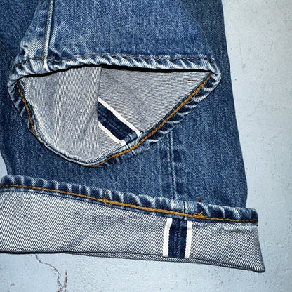 Levis 501 Vintage 80s Redline Selvedge USA XX Jeans Med Wash 35x38 Act 32x33
