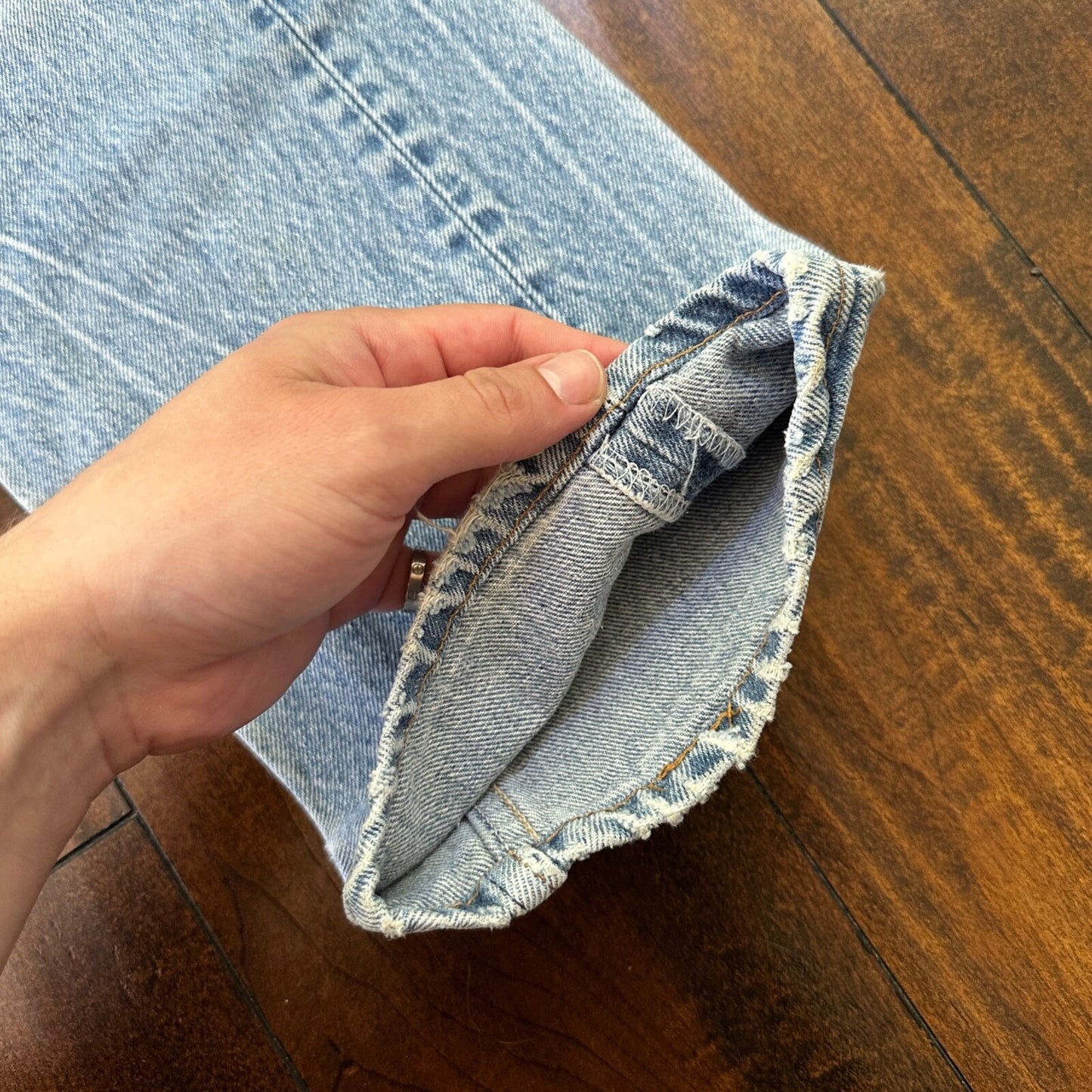 VTG 90s Levis 501 Button Fly 32x34 USA Tag Jeans Straight Wash Blue XX Act 29x29