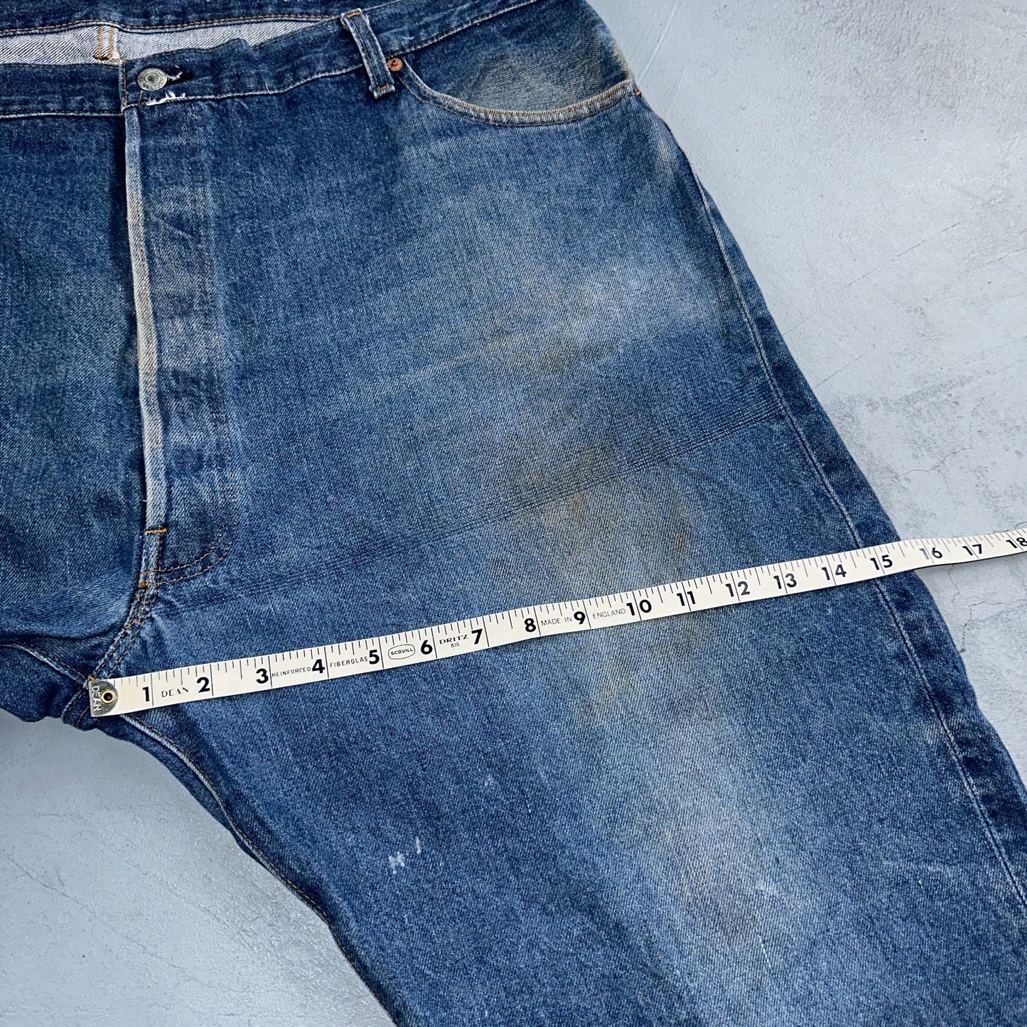 Levis 501 Vintage 80s Redline Selvedge USA XX Jeans Med Wash 48x30 Act 44x25