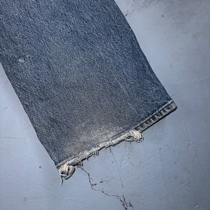 Levis 517 Vintage 80s USA Boot Cut Leg Jeans Light Wash Orange Tab Act 32x30