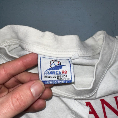 Fifa Germany France 1998 98 VTG T Shirt Soccer Sports XL 90s White World Cup