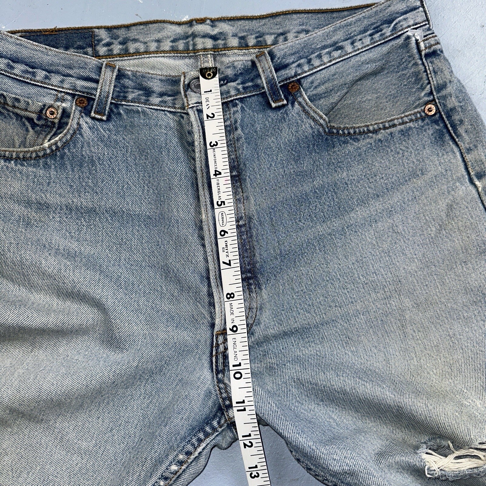 Levis 501 Vintage 90s Mexico Straight Leg Jeans 34x32 Y2K Light Wash Act 33x27