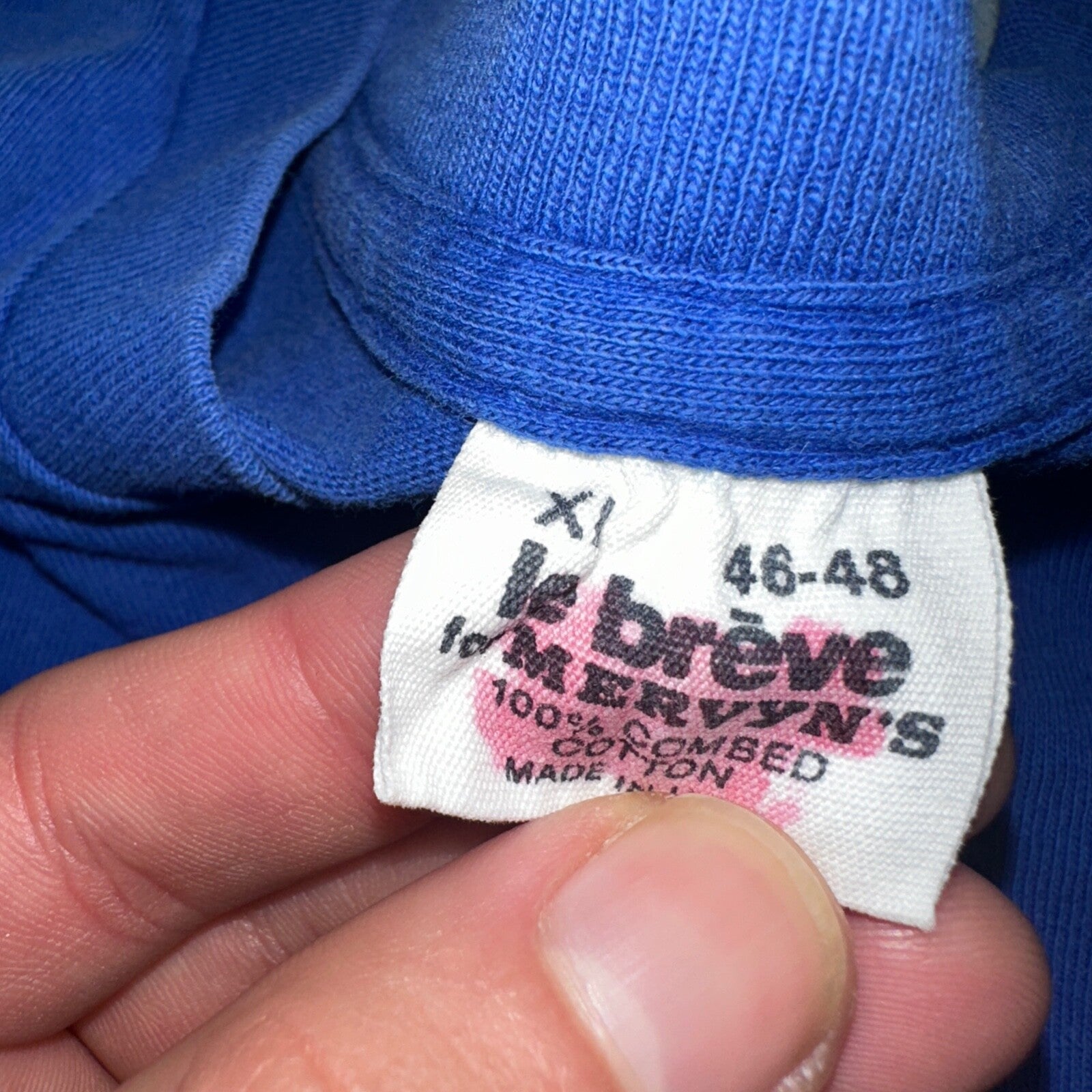 Vtg Le Breve Mervyns Lot of 2 Cotton Pocket Tee T Shirt XL USA Made 80s Blank