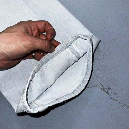 Levis 501 Vintage 90s USA XX Straight Leg Jeans White Light Wash 38x30 Act 34x29