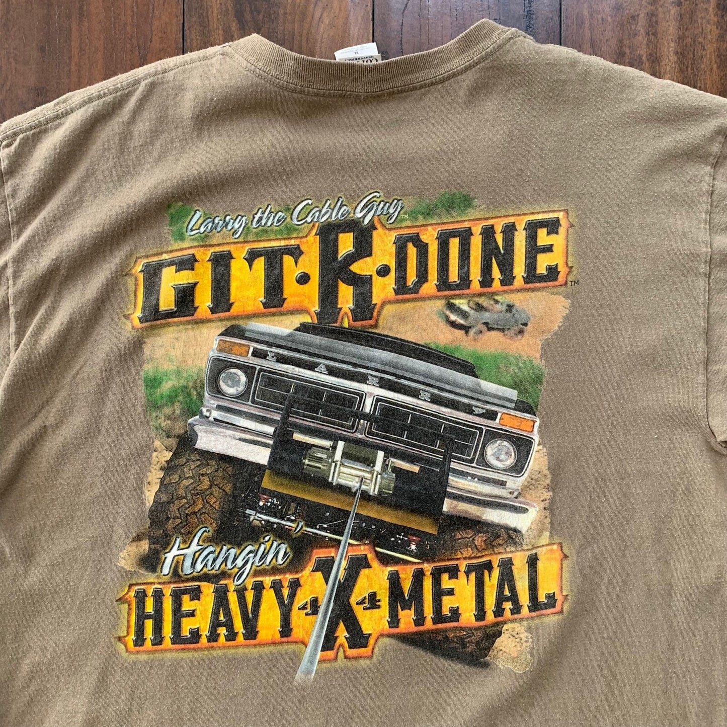 Cars Get It Done Country Music Vintage T Shirt Y2K Mud Muscle Truck USA Metal