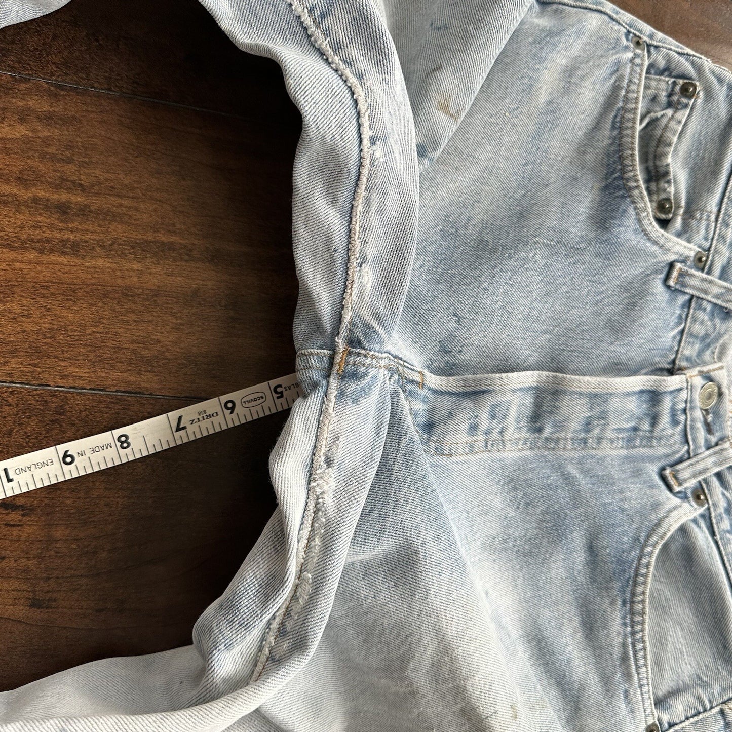 Levis Vintage 80s Redline Selvedge USA 501 XX Jeans Light Wash 33x34 Act 29x29