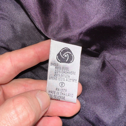 Vintage Valerie Steven’s Gray Black Wool & Cashmere Blend Blazer Women’s Sz 8