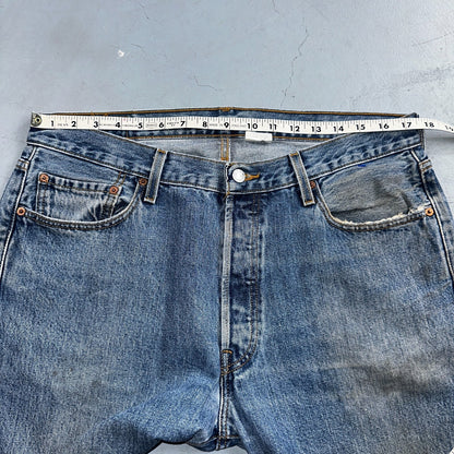 Levis 501 Vintage Y2K XX Straight Leg Jeans Blue Med Wash 36x34 Act 35x34