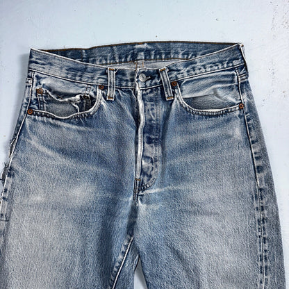Levis 501 Vintage 80s Redline Selvedge USA XX Jeans Light Wash 33x40 Act 30x34