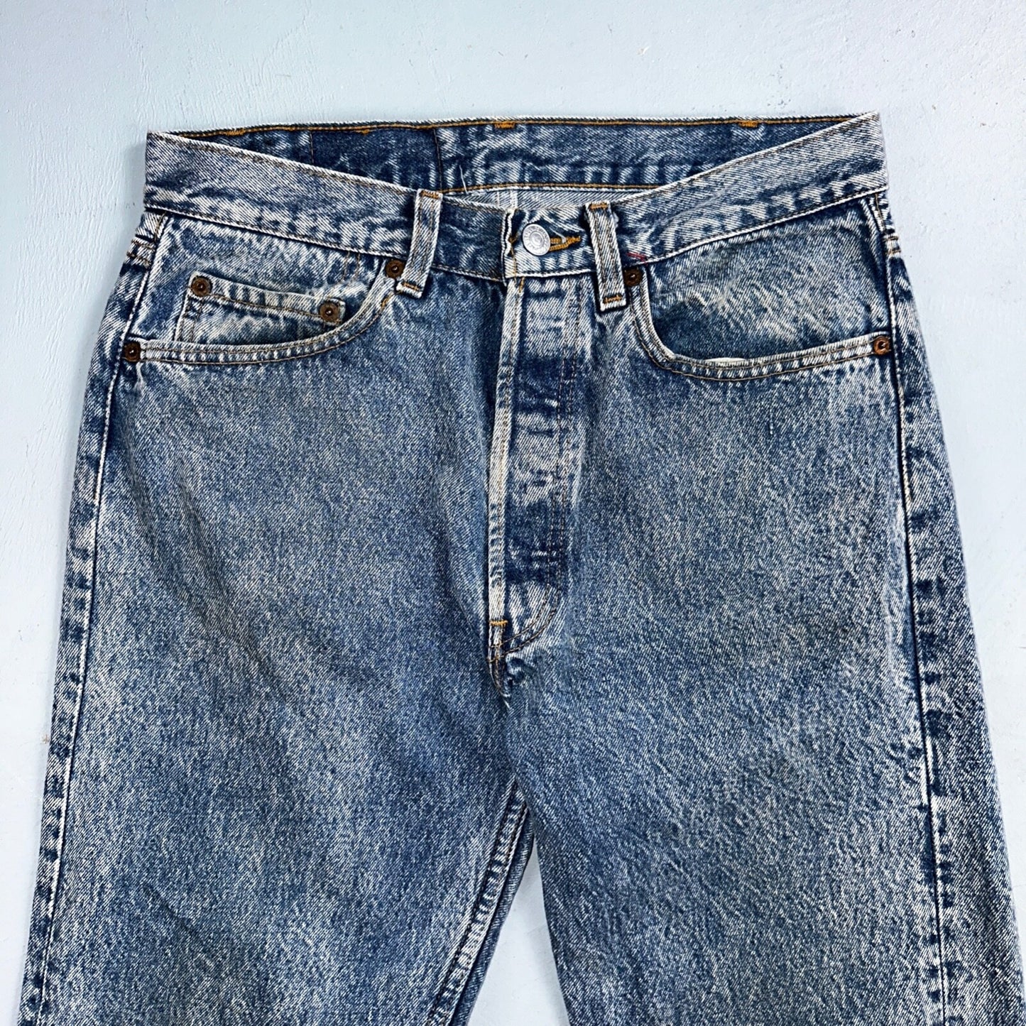 Levis 501 Vintage 90s USA XX Straight Leg Jeans Blue Med Wash 31x34 Act 29x32