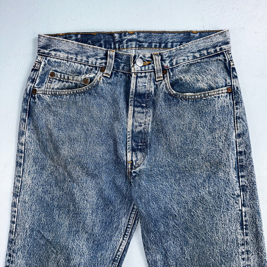 Levis 501 Vintage 90s USA XX Straight Leg Jeans Blue Med Wash 31x34 Act 29x32