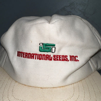 International Seeds VTG Hat Cap Snapback 80s Farming Trucker Basic Crunchy