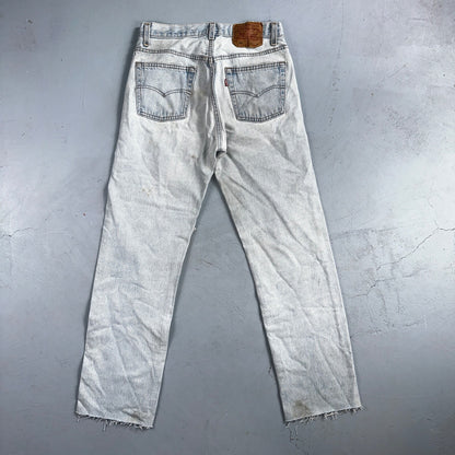 Levis 501 Vintage 90s USA XX Straight Leg Jeans Blue Light Wash 30x34 Act 28x29