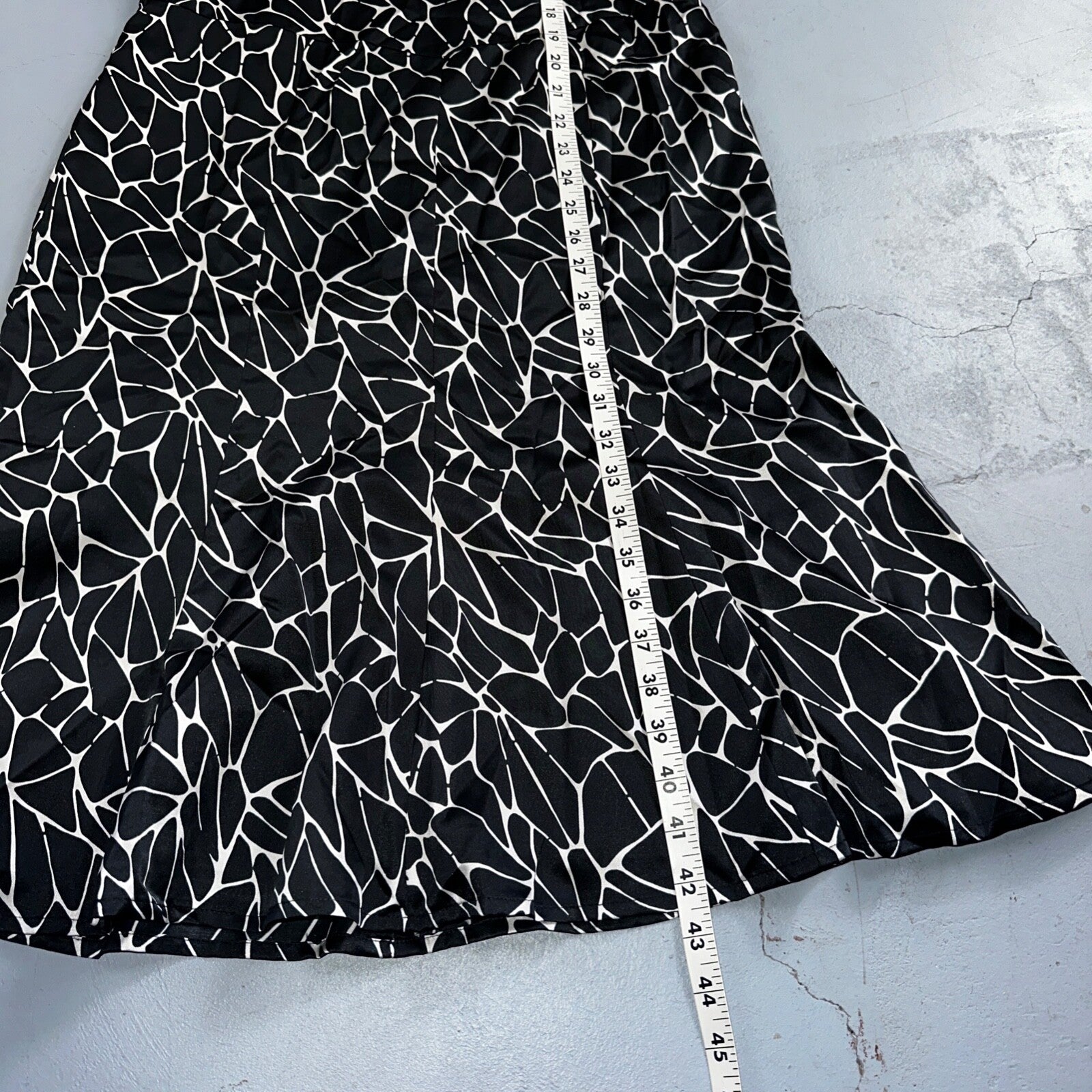 Pendleton Women's Size 6 Silk Blend Sleeveless Black White Fit N Flare Dress