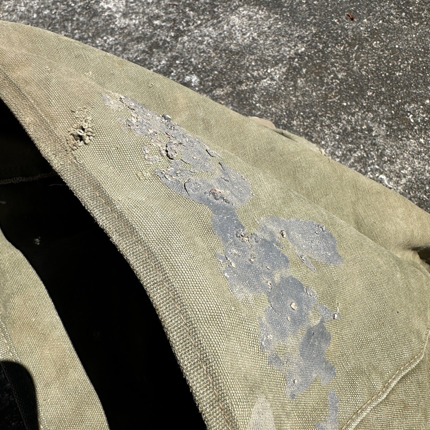 Korea US GI Gas Mask Bag Original Backpack Belt WWII Haversack 1960s?