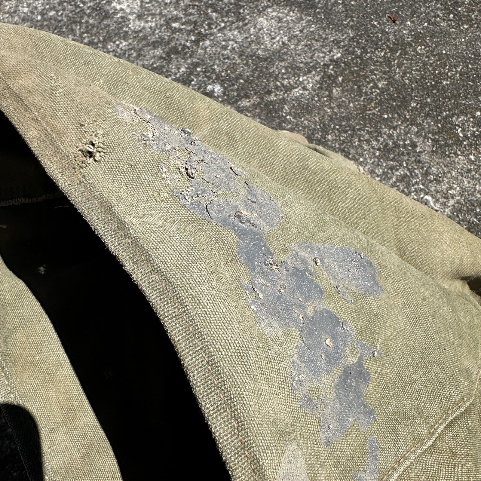 Korea US GI Gas Mask Bag Original Backpack Belt WWII Haversack 1960s?