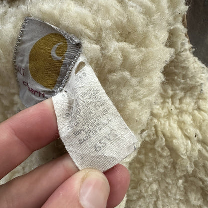 VTG 70s Carhartt Sherpa Lined Vest Mens XLT 6SVL Heavy Duck Canvas Hunting