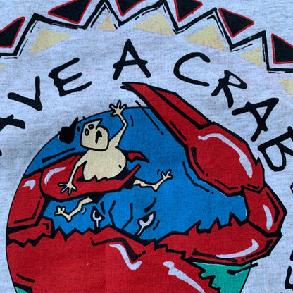 Save A Crab Vintage T Shirt Sea Food Ocean Maryland Rock Hill Promo Rap Cute
