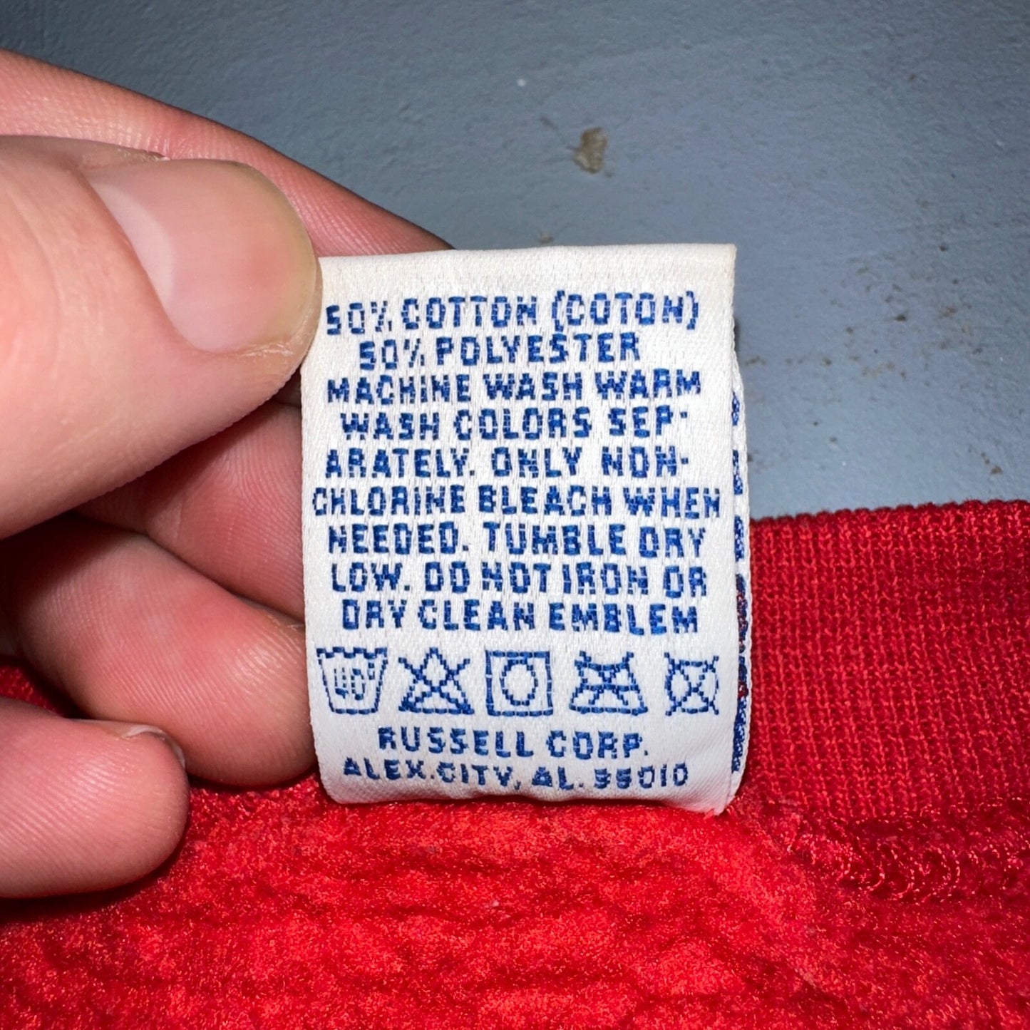 Russell Athletic USA XL Sweatshirt 90s VTG Crewneck Darlington Jr High Track Red