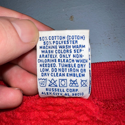 Russell Athletic USA XL Sweatshirt 90s VTG Crewneck Darlington Jr High Track Red