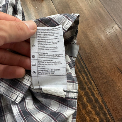 Carhartt Mens Plaid Relaxed Fit Short Sleeve Button Down Work Shirt Size M VTG