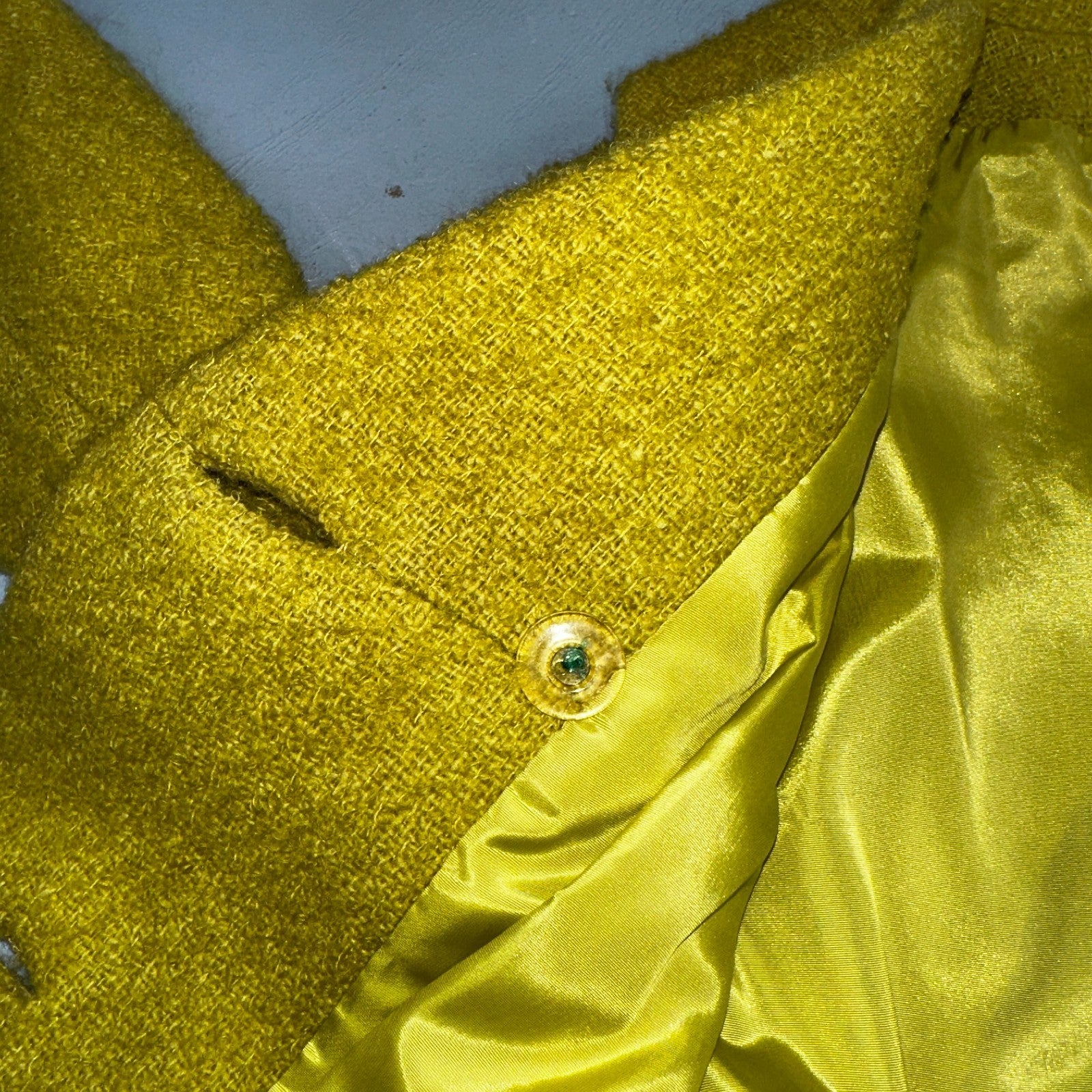 Vintage 60s Green Tennis Wool Coat ILGWU Union Mod Double Breasted Rockabilly