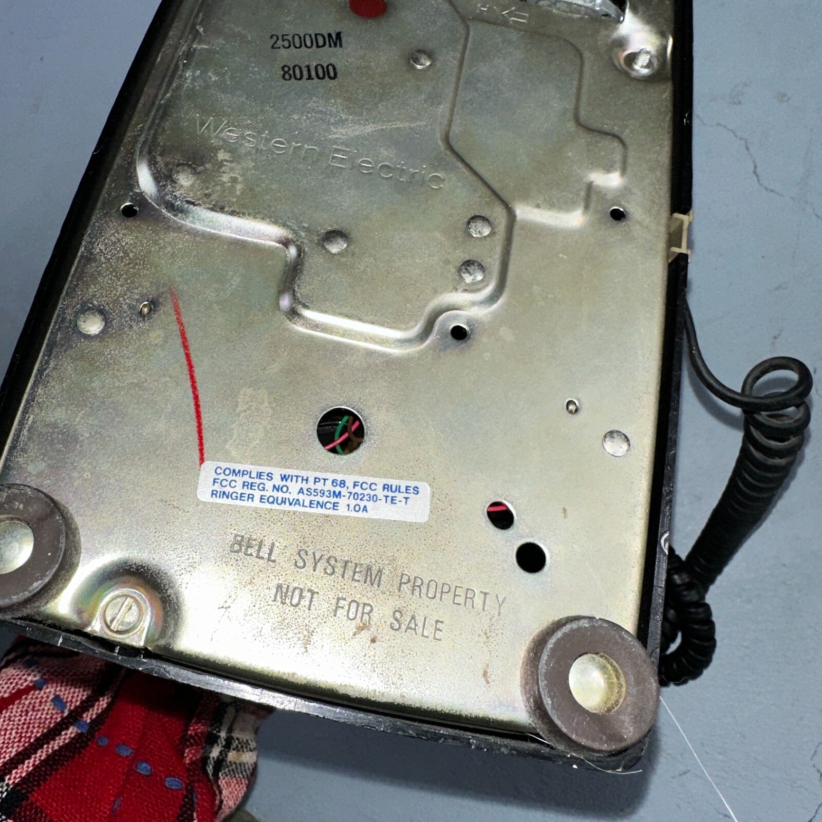 Vintage Bell System Property Push Button Phone Black Western Electric 2500DM