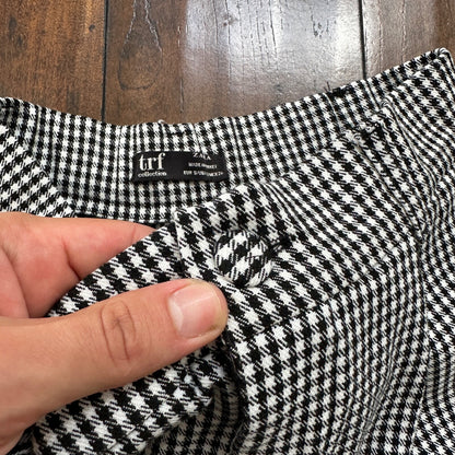 Zara Trf Collection Womens Plaid Checker BLACK White Dress Pants Sz S