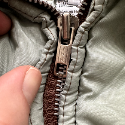 Vtg Windbreaker Vest Outerwear-Sportswear M Green Nylon Down Made In Korea 80s