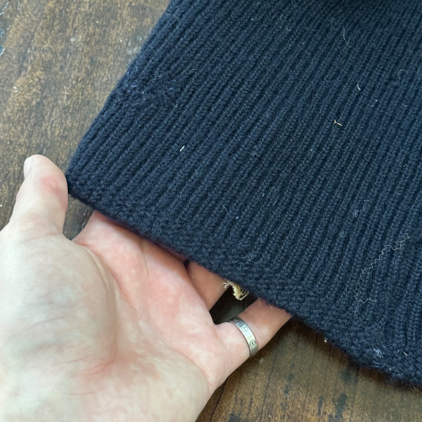 VTG USN Watch Cap Hat Rare Navy 50s 1940s Military Beanie Winter Wool WWII 40s