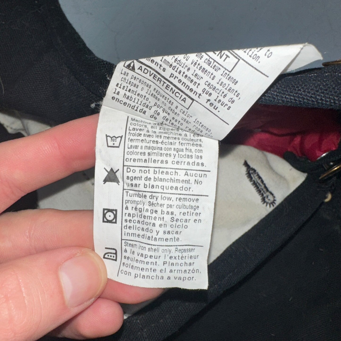 Carhartt Overalls Black Canvas Carpenter Lined R02 BLK USA Made Men’s 34x32