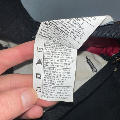 Carhartt Overalls Black Canvas Carpenter Lined R02 BLK USA Made Men’s 34x32