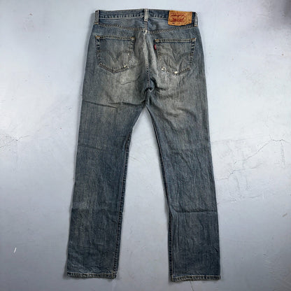 Levis 501 Vintage Y2K XX Straight Leg Jeans Blue Med Wash 33x34 Act 33x33