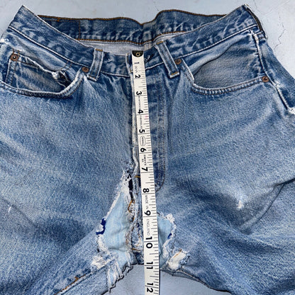 Levis 501 Vintage 80s Redline Selvedge USA XX Jeans Light Wash 32x33 Act 28x28